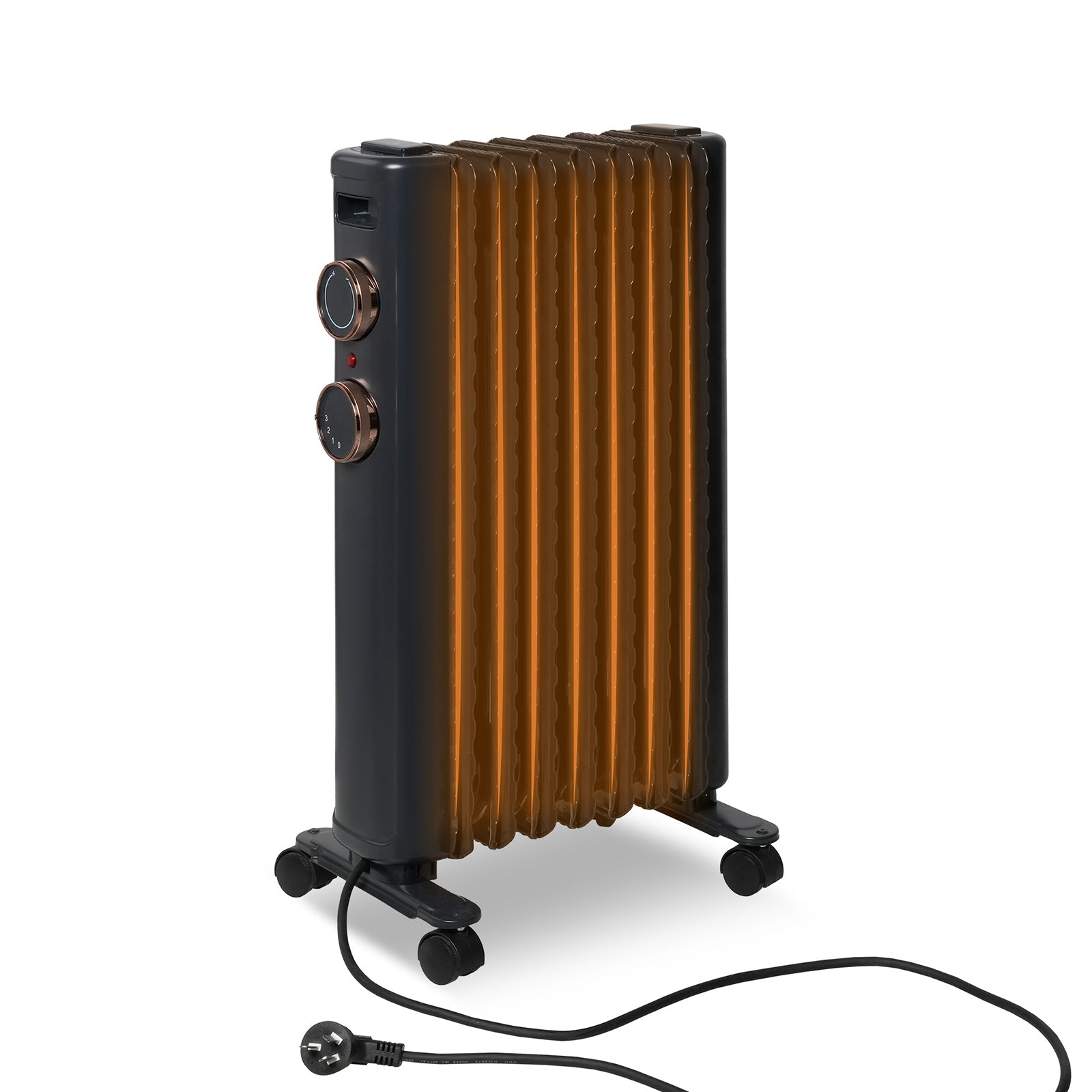 1500W Oil Filled Radiator Heater with 3 Heating Modes Portable Electric Space Heater, Matte Black