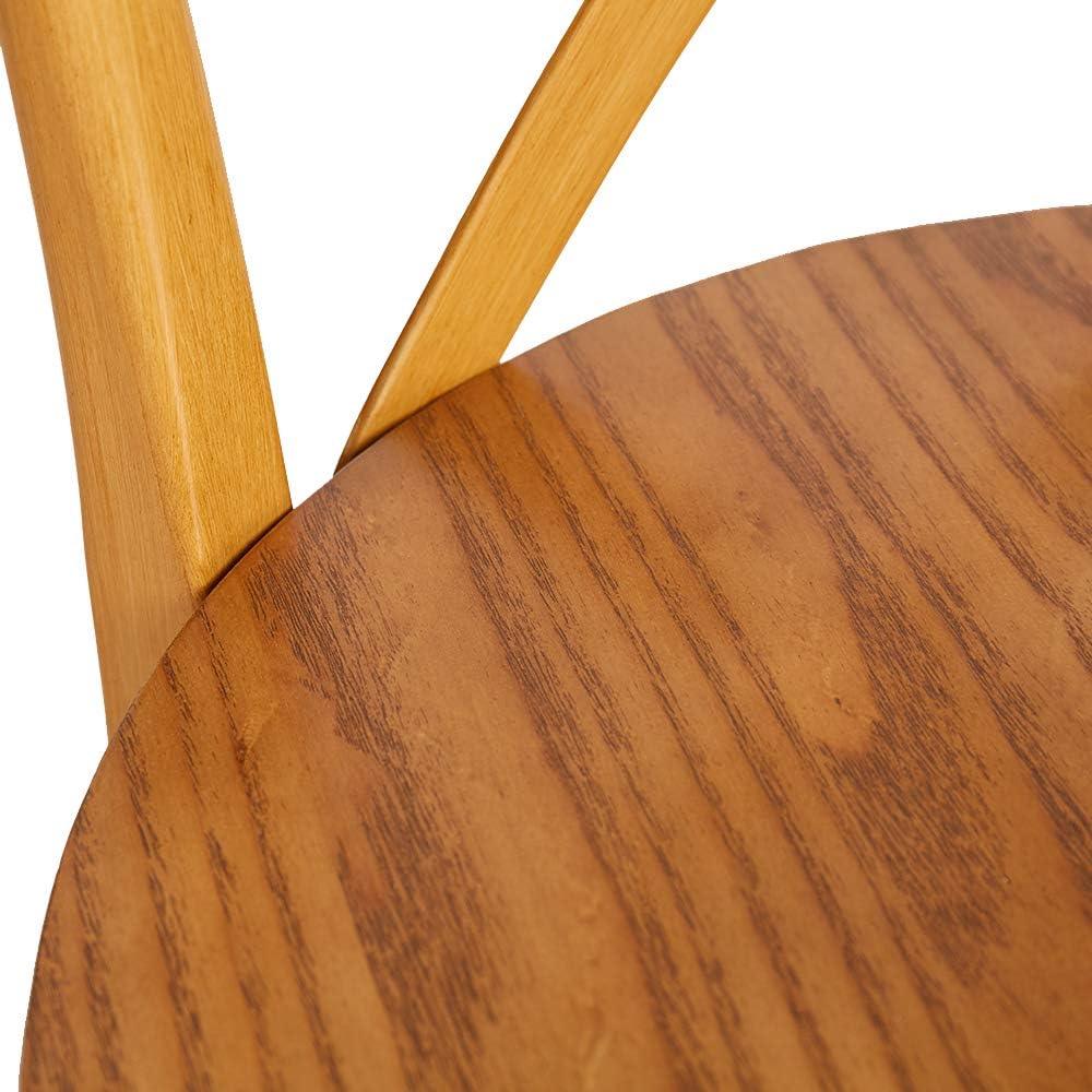 LUCKYERMORE Set of 2 Dining Side Chairs Solid Wood Chair Heavy Duty Metal Frame, Yellow