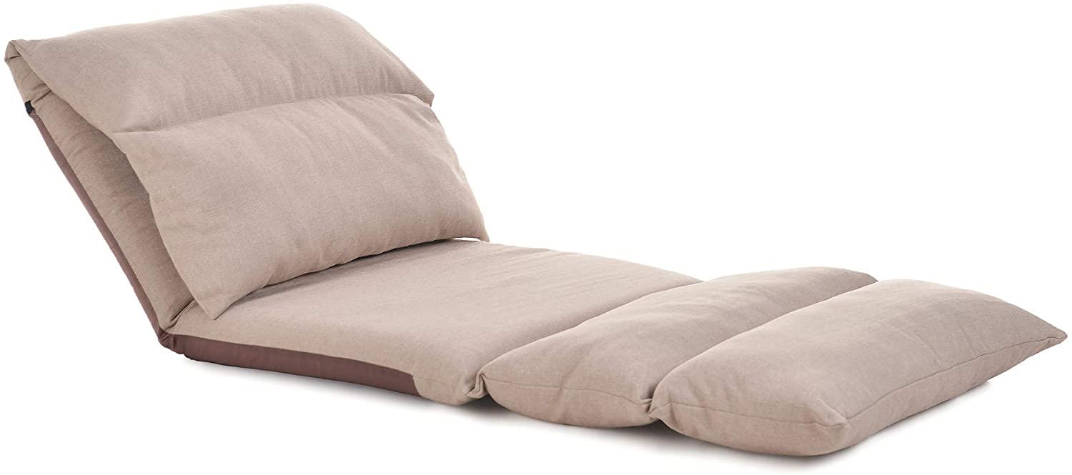 Memory Foam Floor Chair, Comfortable Back Support Lazy Sofa, Comfy for Reading Game Meditating,Teddy Fabric - 2-Seats