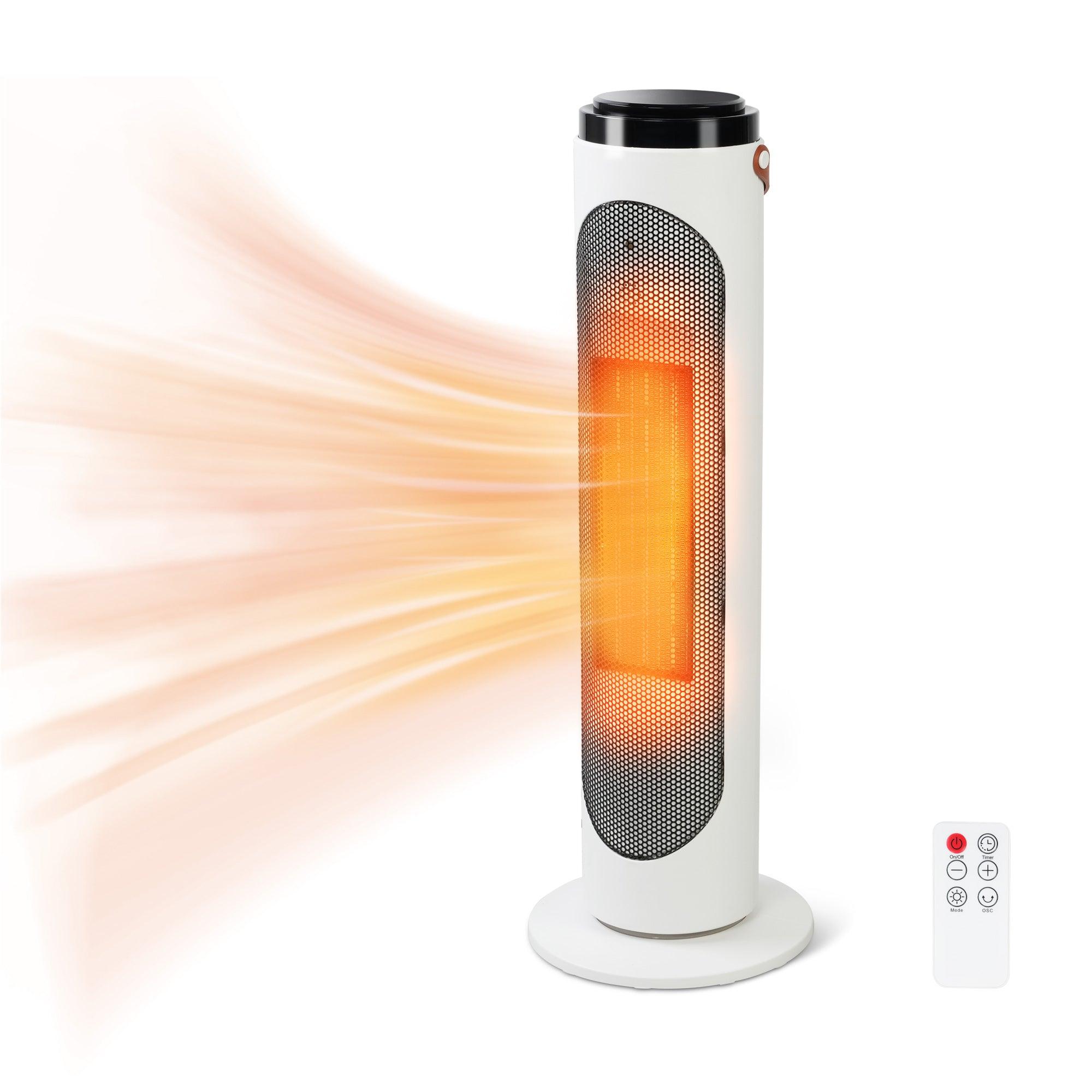 LUCKYERMORE 1500W Space Heater with Remote Ceramic Tower Space Heater 3 Modes 24h Timer