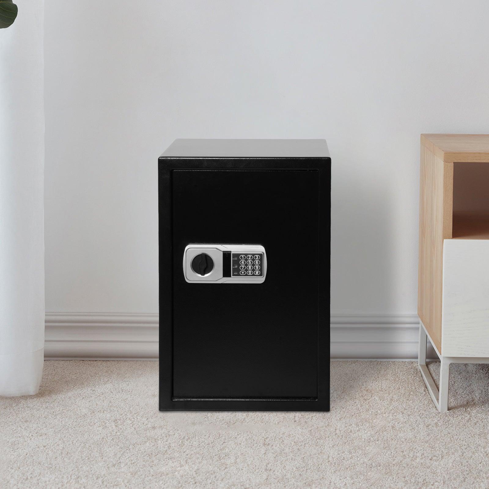 2.8 Cu Ft Large Home Safe Box Money Safe with Dual Warning Alarm Digital Keypad and Removable Shelf - Luckyermore