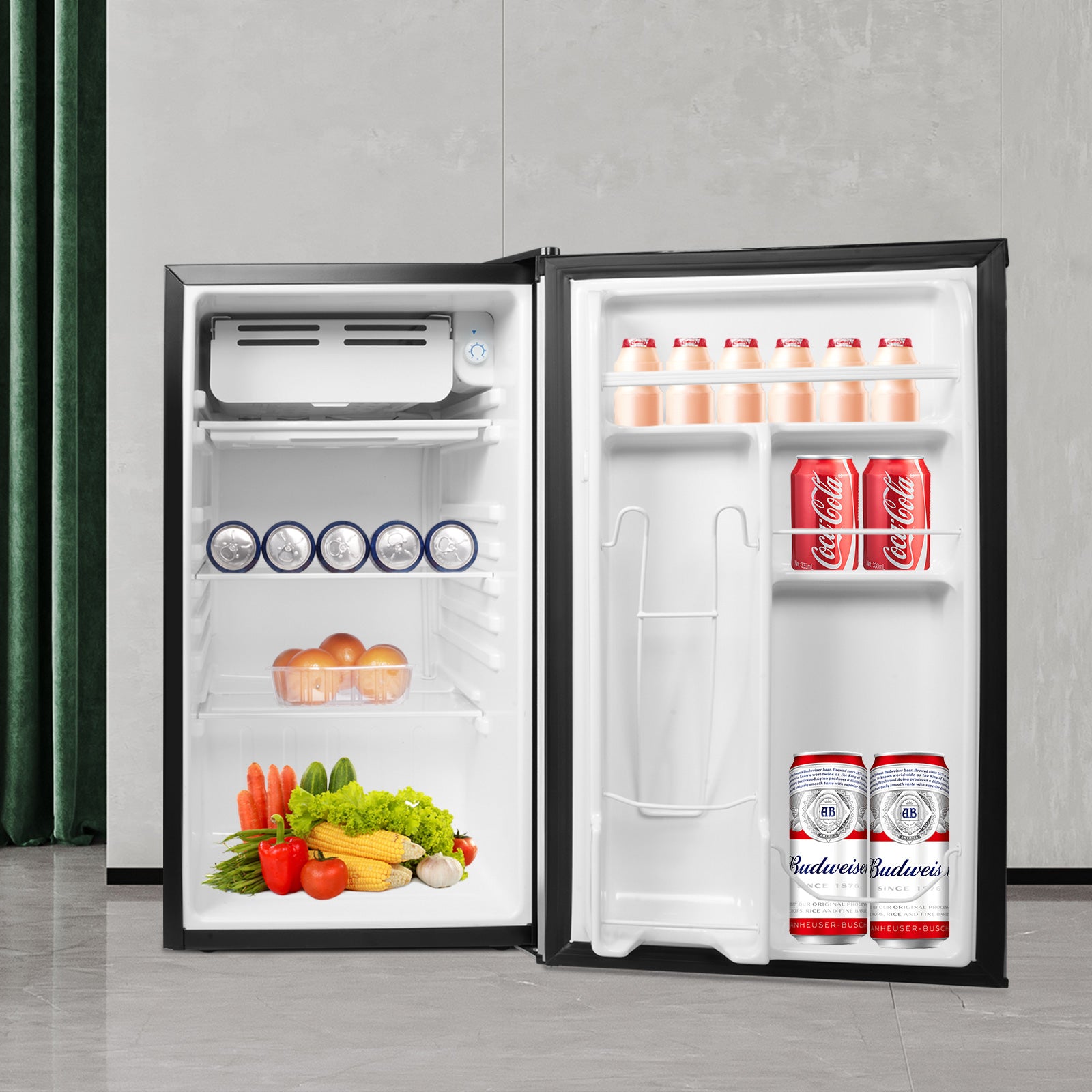 3.2 Cu.Ft. Small Fridge with Freezer Compact Refrigerator with Reversible Door