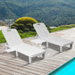 Luckyermore 74" Outdoor Chaise Lounge Patio Pool Lounge Chairs with 4 Level Adjustable Backrest 350lbs Weight Capacity