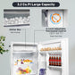 Luckyermore 3.2 Cu.Ft. Small Fridge with Freezer Compact Refrigerator with Adjustable Legs, White