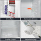 Luckyermore 3.2 Cu.Ft. Small Fridge with Freezer Compact Refrigerator with Adjustable Legs, White