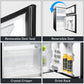 Luckyermore 3.2 Cu.Ft. 2-Door Fridge with Freezer Compact Refrigerator with Glass Shelves