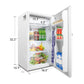 Luckyermore 3.2 Cu.Ft. Small Fridge with Freezer Compact Refrigerator with Adjustable Legs, White