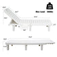 Luckyermore 74" Outdoor Chaise Lounge Patio Pool Lounge Chairs with 4 Level Adjustable Backrest 350lbs Weight Capacity