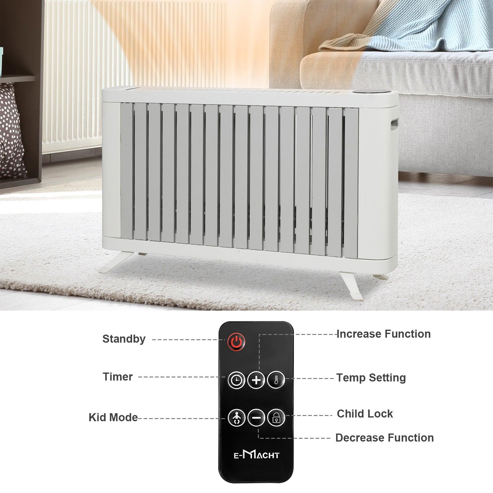 1500W Smart Radiator Space Heater with 3 Heating Modes Adjustable Thermostat