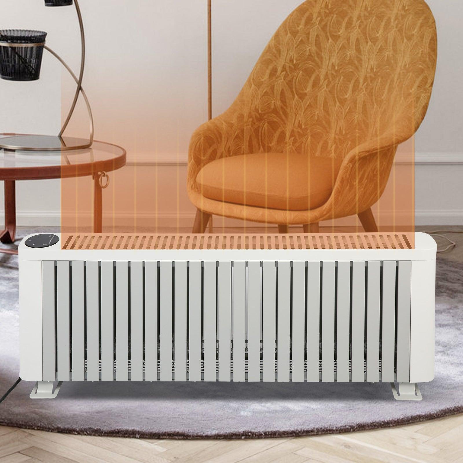 LUCKYERMORE 1500W Electric Baseboard Heater Large Room Space Heater with Silent Operation