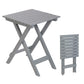 13.7" Square Outdoor Patio Folding Side Table Wood Portable End Table, Gray