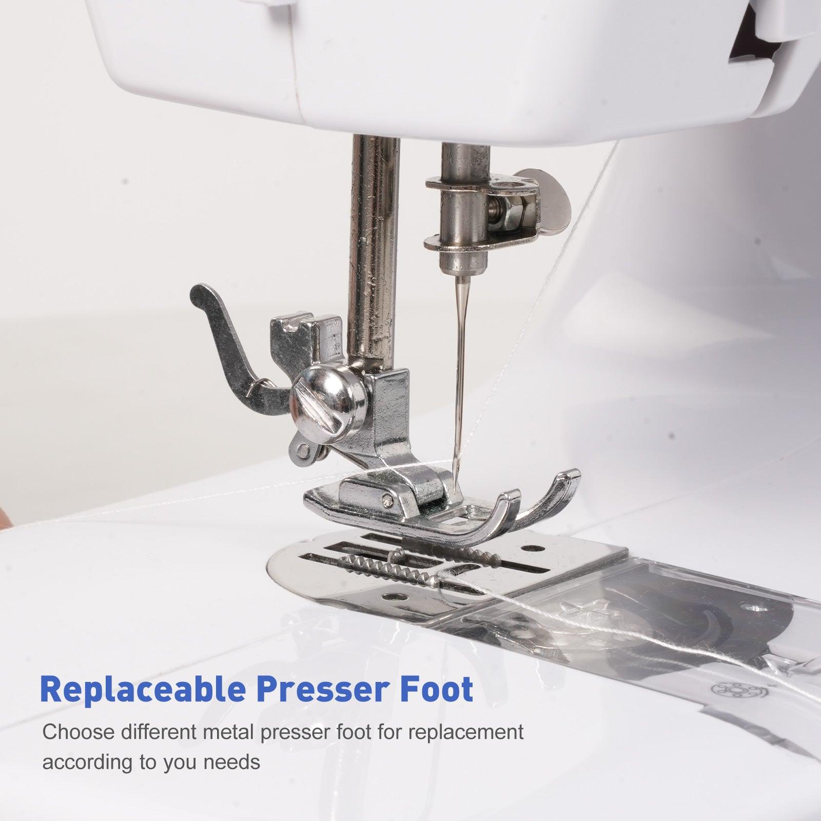 Portable Mini Sewing Machine for Beginners with Foot Pedal 12 Built-In Stitches Double Thread, Blue