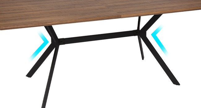 71"x 35.5" Modern Dining Table for 6-8 Kitchen Table with Metal Legs, Base Only