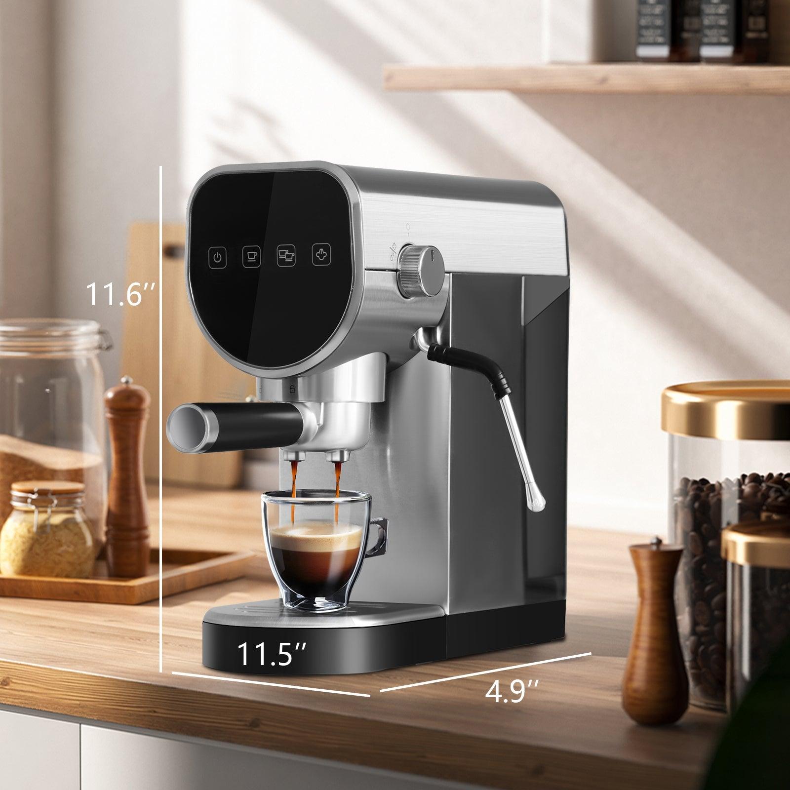 Espresso Machine 20-Bar Pump Manual Coffee Maker with Milk Frother Steam Wand - Luckyermore
