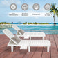 Luckyermore 74" Outdoor Chaise Lounge Patio Pool Lounge Chairs with 4 Level Adjustable Backrest 350lbs Weight Capacity
