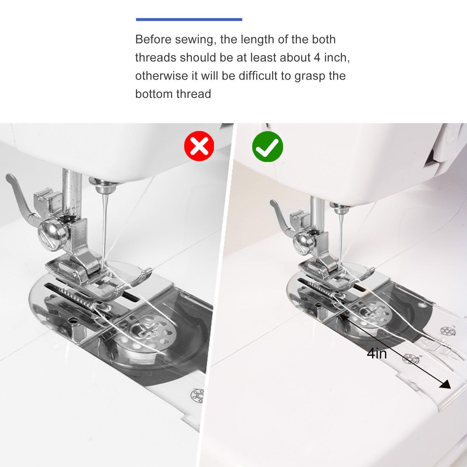 Portable Mini Sewing Machine for Beginners with Foot Pedal 12 Built-In Stitches Double Thread, Blue
