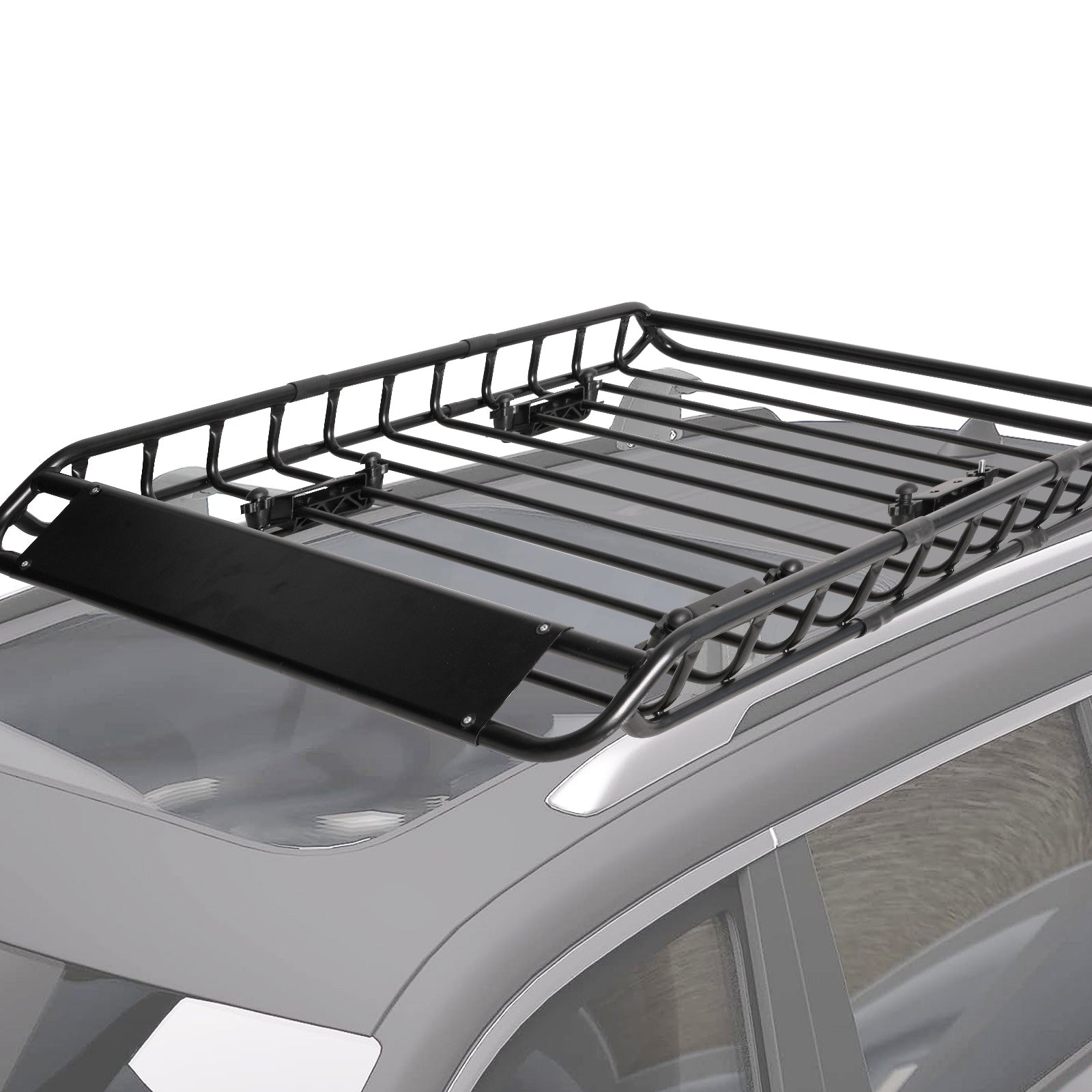 45.8"x 36.2" Universal Roof Rack Basket Rooftop Cargo Rack Luggage Holder for SUV Truck and Car, Black