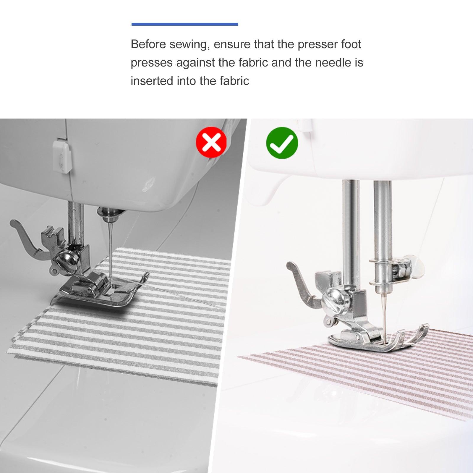 Portable Mini Sewing Machine for Beginners with Foot Pedal 12 Built-In Stitches Double Thread, Blue