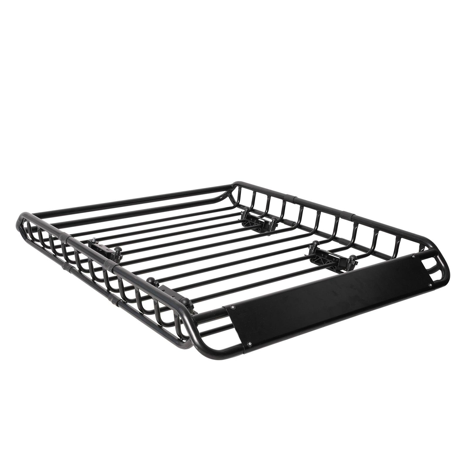 LUCKYERMORE 45.8"x 36.2" Universal Roof Rack Basket Rooftop Cargo Rack Luggage Holder for SUV Truck and Car, Black