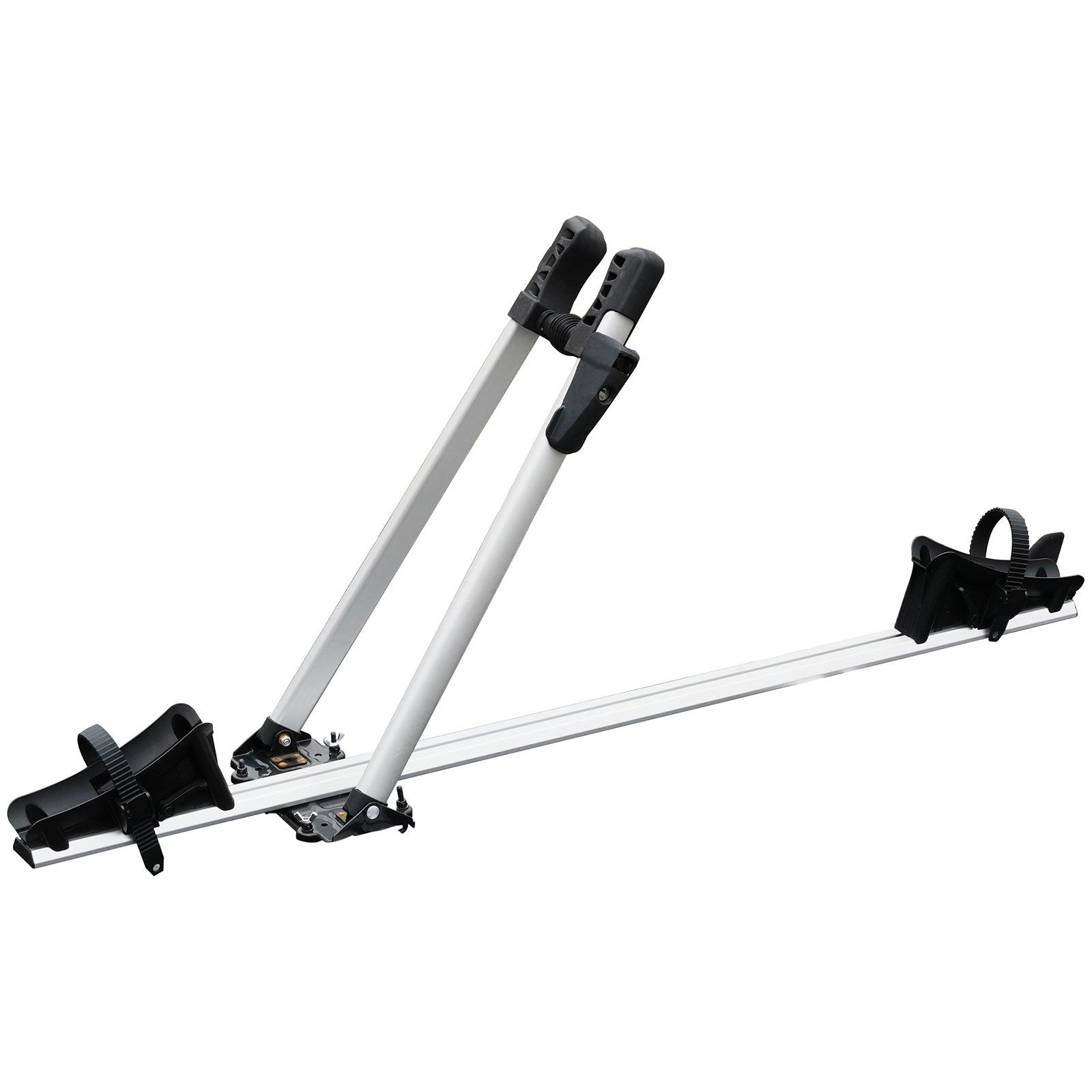LUCKYERMORE Upright Roof Mount Bike Rack Bicycle Carrier Universal Aluminum Bike Carrier with Safe Locking