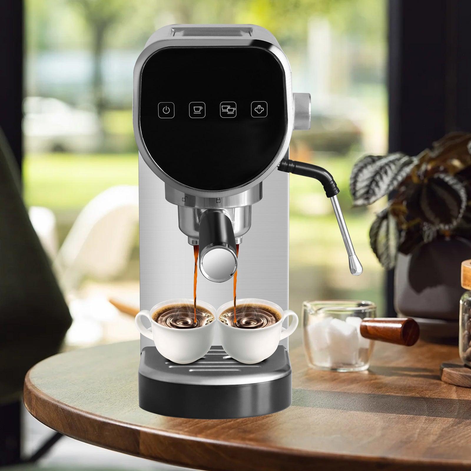 Espresso Machine 20-Bar Pump Manual Coffee Maker with Milk Frother Steam Wand - Luckyermore