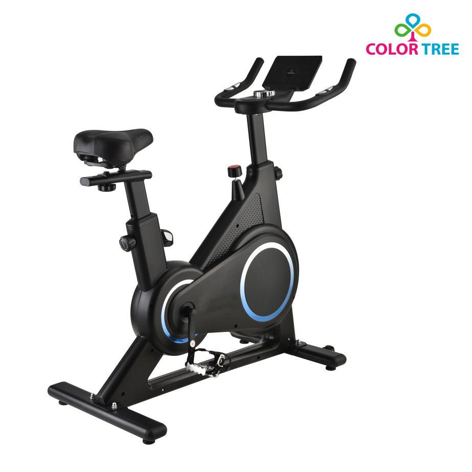 COLOR TREE Magnetic Exercise Bike, Indoor Cycling Bike Stationary Bike, Silent Belt Drive Spin Bike for Home Cardio Workout Cycle Bike Comfortable Seat & Knee Pads