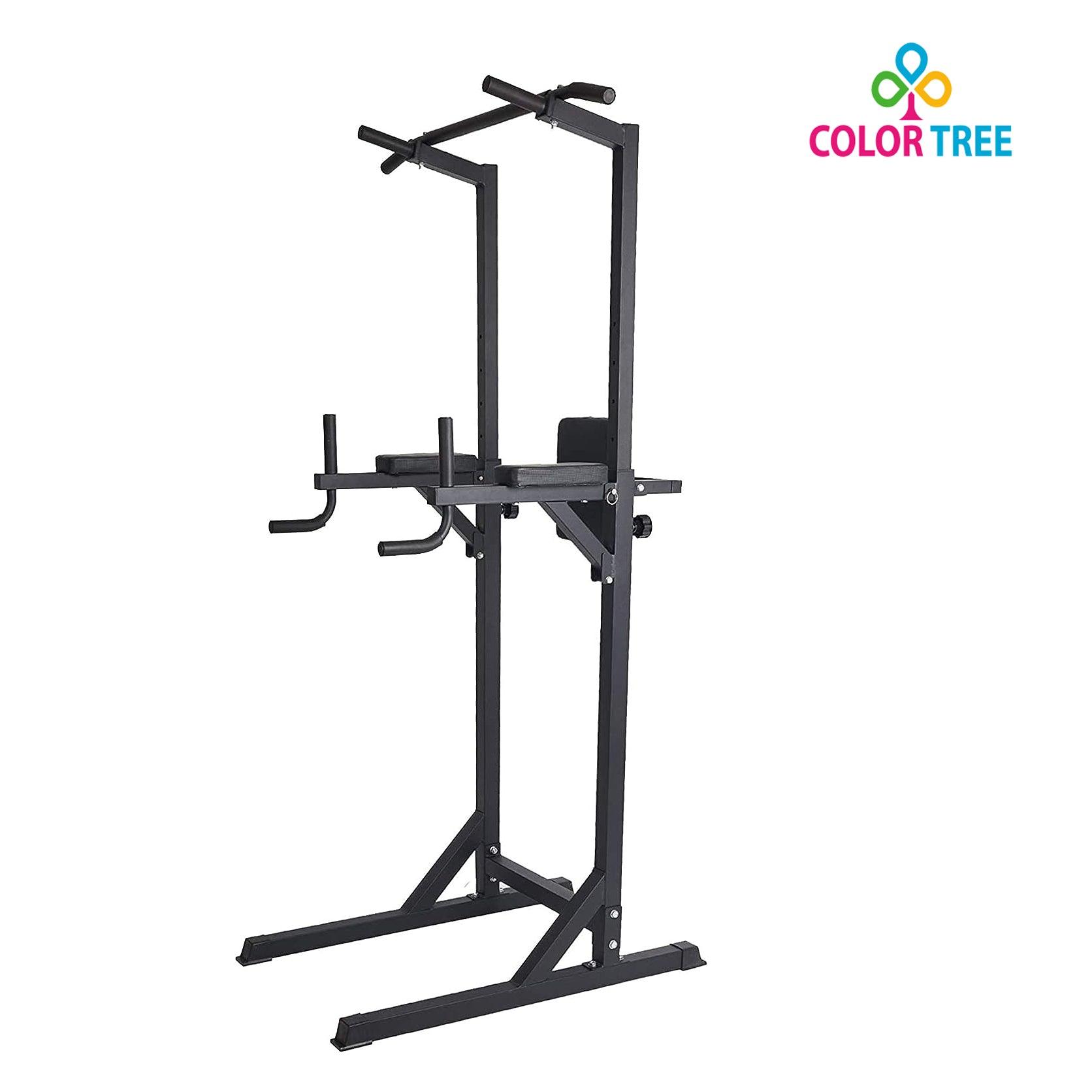COLOR TREE Pull Up Dip Bar Body-building, Adjustable Dip Station, Multi-Function Power Tower Calisthenics Equipment For Home Gym - Luckyermore