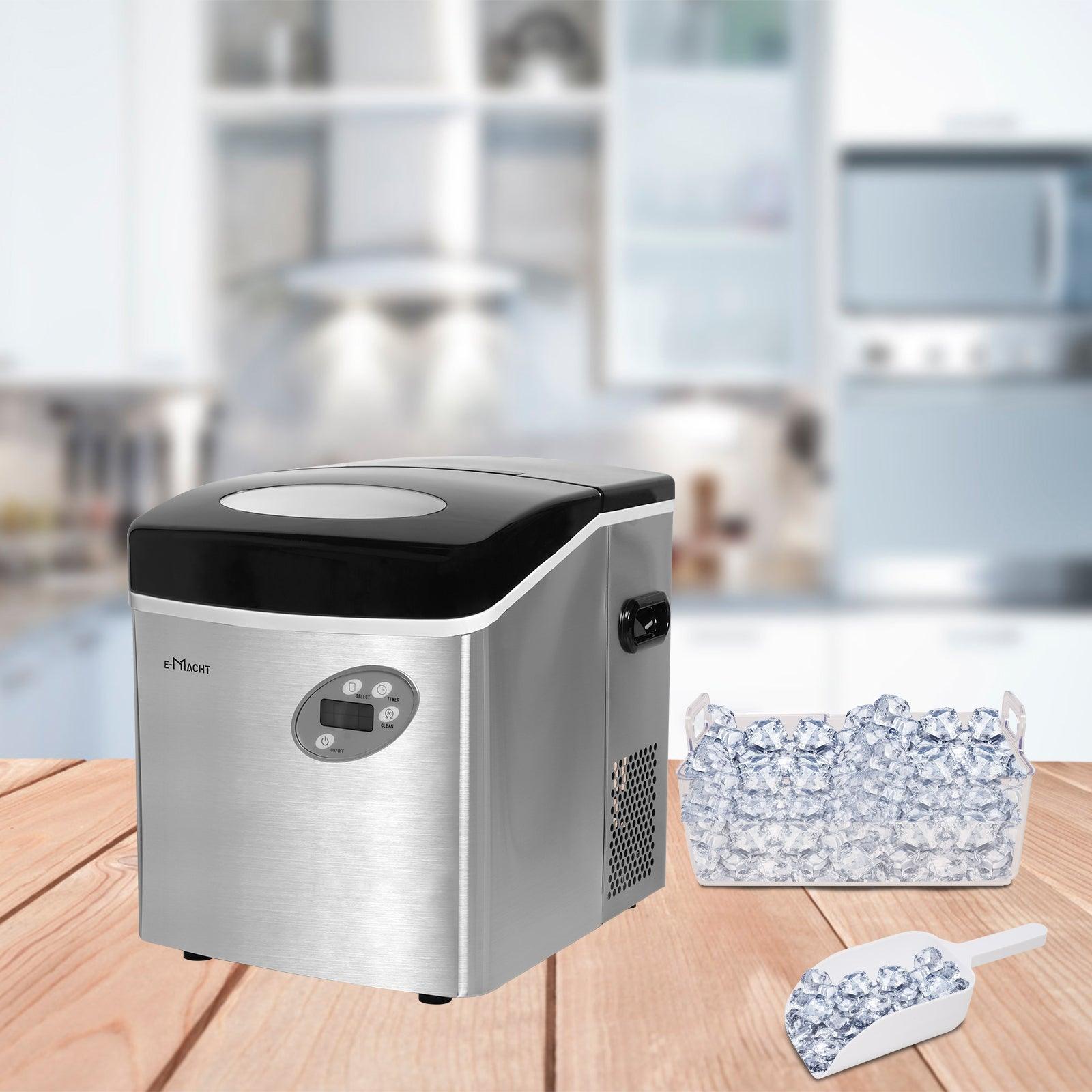 Luckyermore 48.5lbs/24H Portable Ice Maker Machine with Self-Cleaning, Ice Maker with Handle