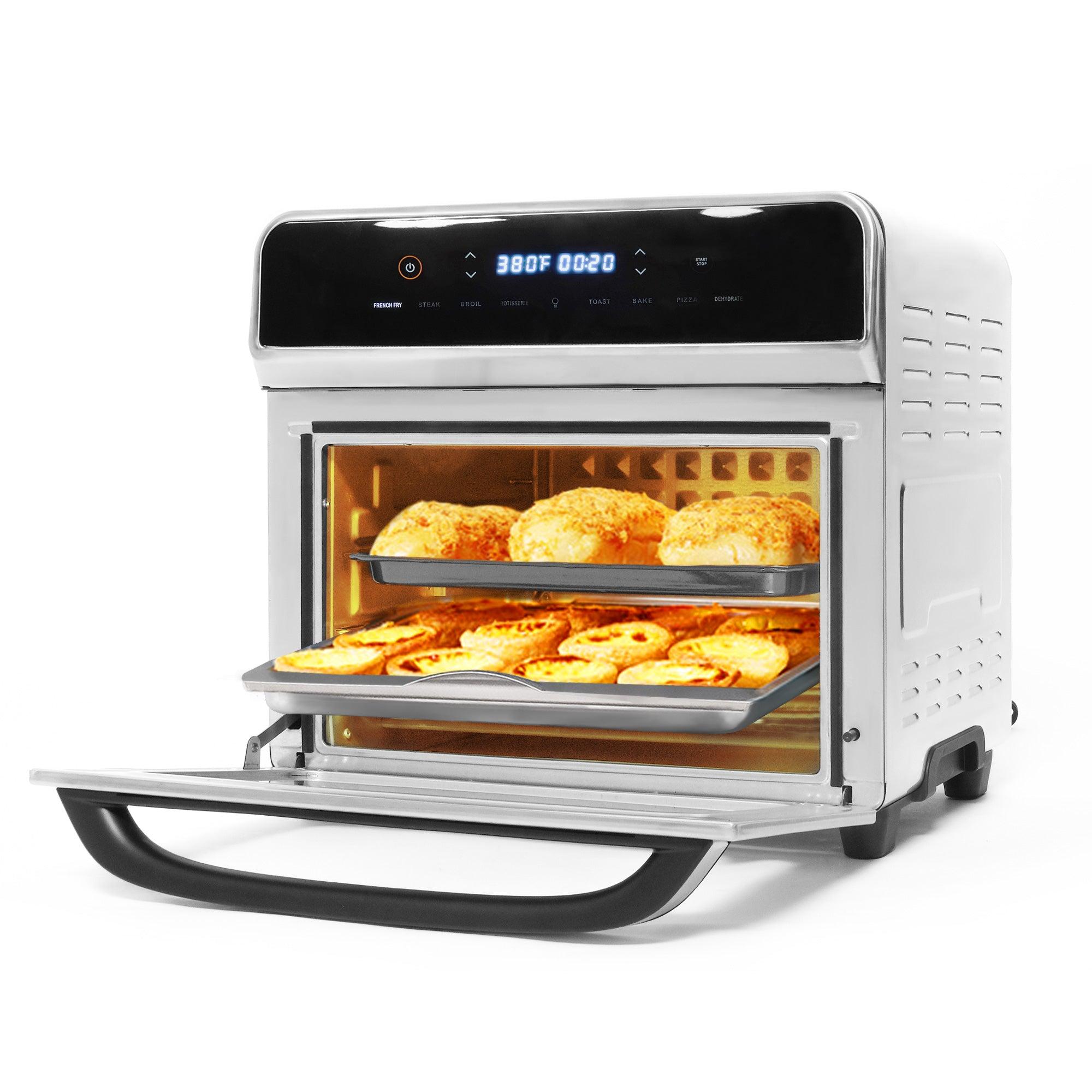 Air Fryer Toaster Oven 24QT Airfryer 10 Fuctions Touch Control, Fits 12" Pizza, 6 Slice Toast, Countertop Convection Oven - Luckyermore