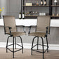 Set of 2 Patio Swivel Bar Stools Outdoor Bar Height Patio Stools Bar Chairs with High Back and Armrest