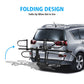 Hitch Mount Bike Rack for 2 Bikes Platform Style Bicycle Carrier for Car with 2" Hitch Receiver, Folding
