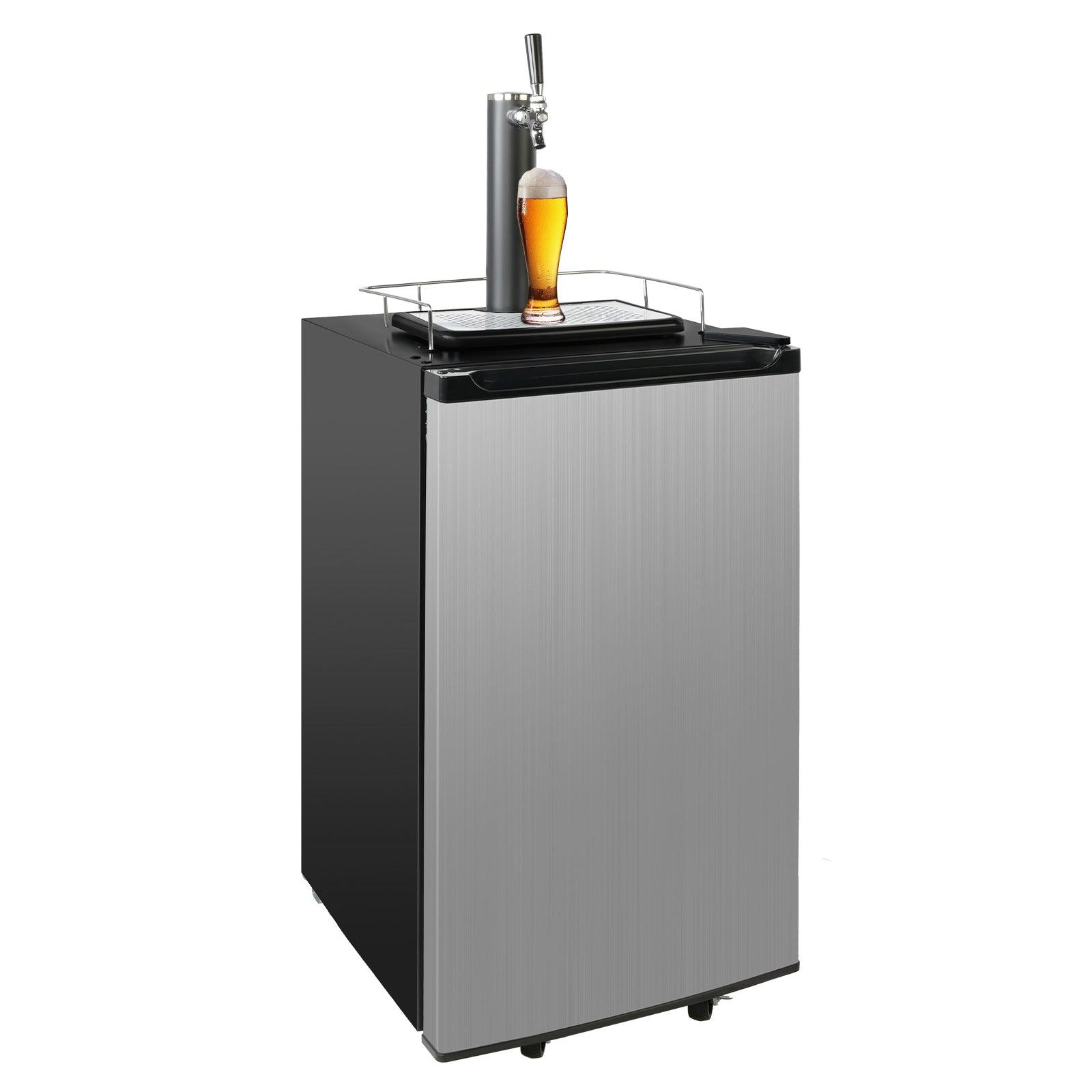 3.4 Cu.Ft Beer Kegerator Beverage Refrigerator Single Tap Direct Draw Beer Dispenser - Luckyermore