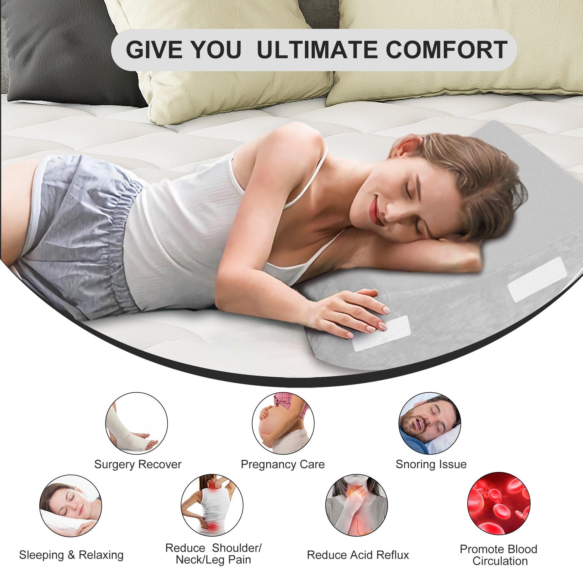 6PCS Bed Wedge Pillow Set,Adjustable Memory Foam Pillow Wedge for Back Neck Leg Pain Relief - Luckyermore