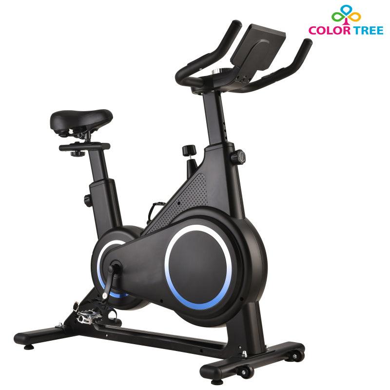 COLOR TREE Magnetic Exercise Bike, Indoor Cycling Bike Stationary Bike, Silent Belt Drive Spin Bike for Home Cardio Workout Cycle Bike Comfortable Seat & Knee Pads
