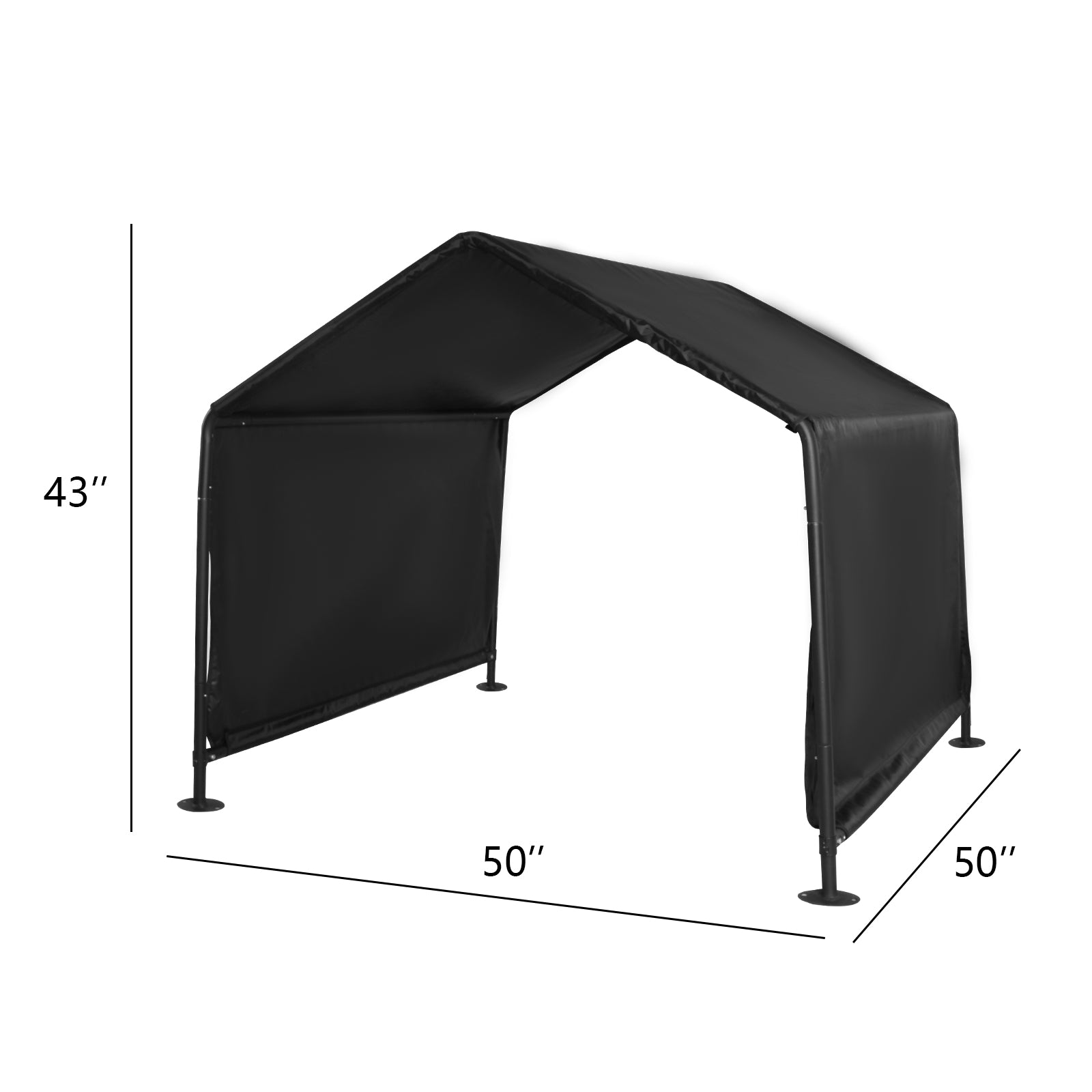 Outdoor Dog Shade Shelter, Outdoor Pet Canopy Tent with Waterproof Roof, 50"x 50"x 43" - Luckyermore