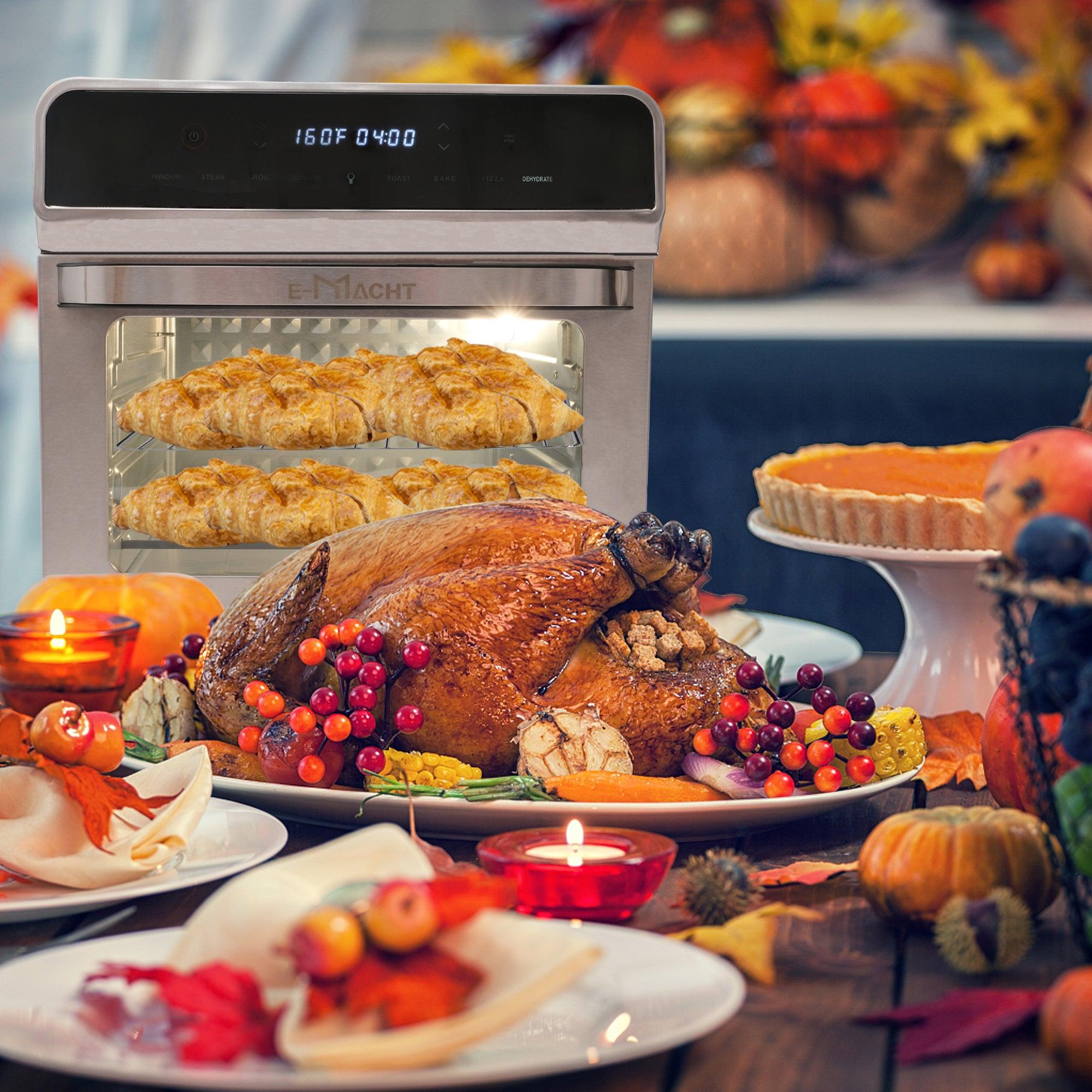 Air Fryer Toaster Oven 24QT Airfryer 10 Fuctions Touch Control, Fits 12" Pizza, 6 Slice Toast, Countertop Convection Oven - Luckyermore