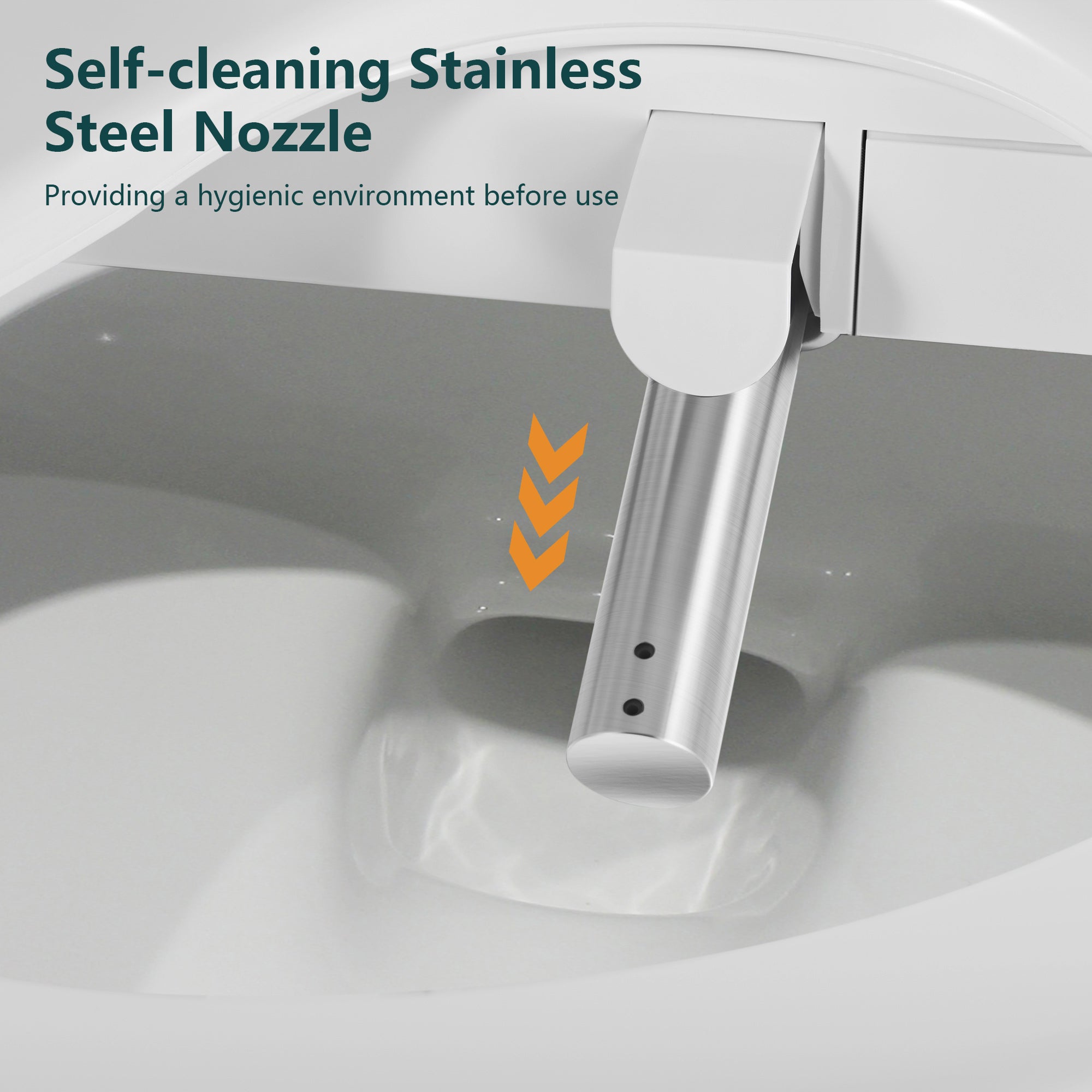 Electronic Heated Bidet Toilet Seat Elongated with Self-Cleaning Nozzle, Warm Air Dryer and Temperature Controlled