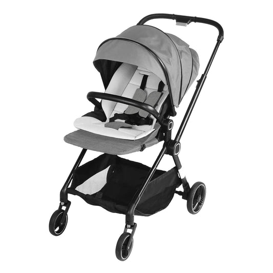 Easy Fold Baby Stroller Lightweight High Landscape Infant Pushchair with Adjustable Handle, Gray