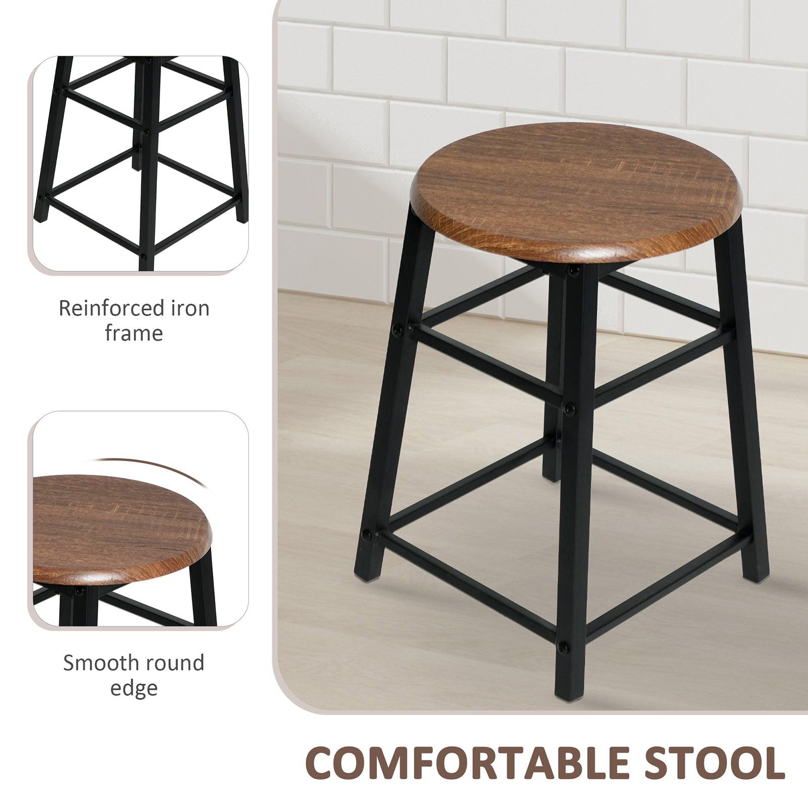 LUCKYERMORE Drop Leaf Dining Table Set for Small Space, 35.4" Drop Leaf Table with 2 Stools