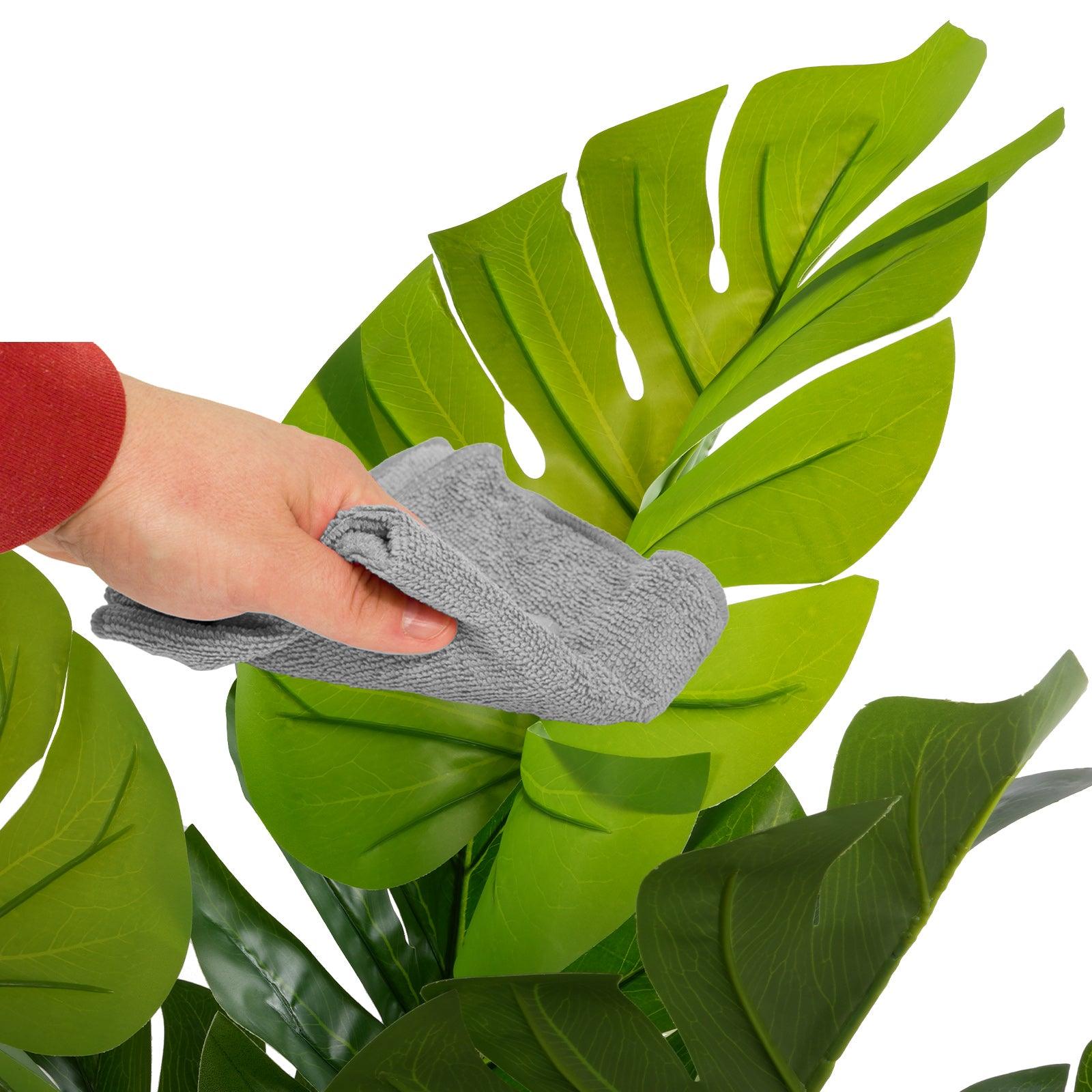 5ft Artificial Monstera Deliciosa Plant with 15 Decorative Leaves Faux Plant with Pot - Luckyermore