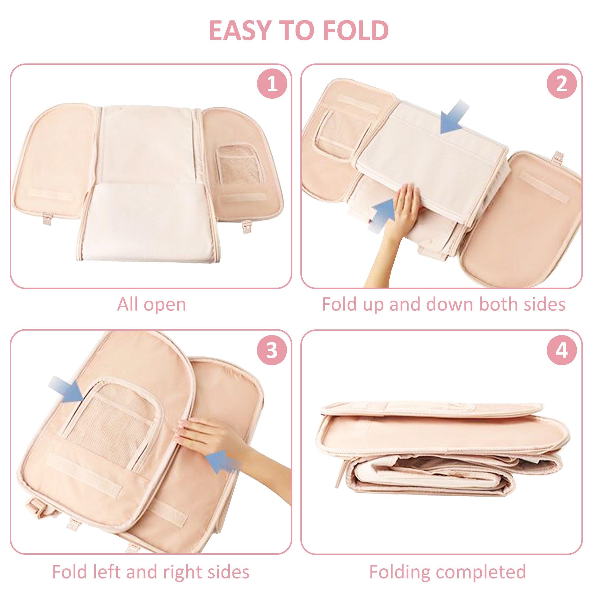 Pet Backpack with Wheels Dog Cat Travel Carrier Bag with Telescopic Handle, Pink - Luckyermore