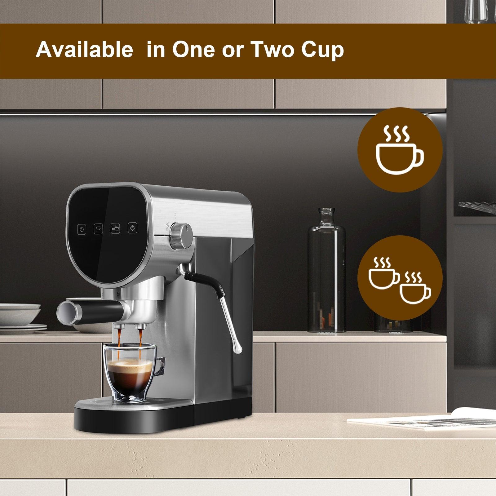 Espresso Machine 20-Bar Pump Manual Coffee Maker with Milk Frother Steam Wand - Luckyermore