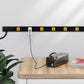 10 Outlets Power Strip Long Metal Power Outlet with Surge Protector Wall Mount, Black