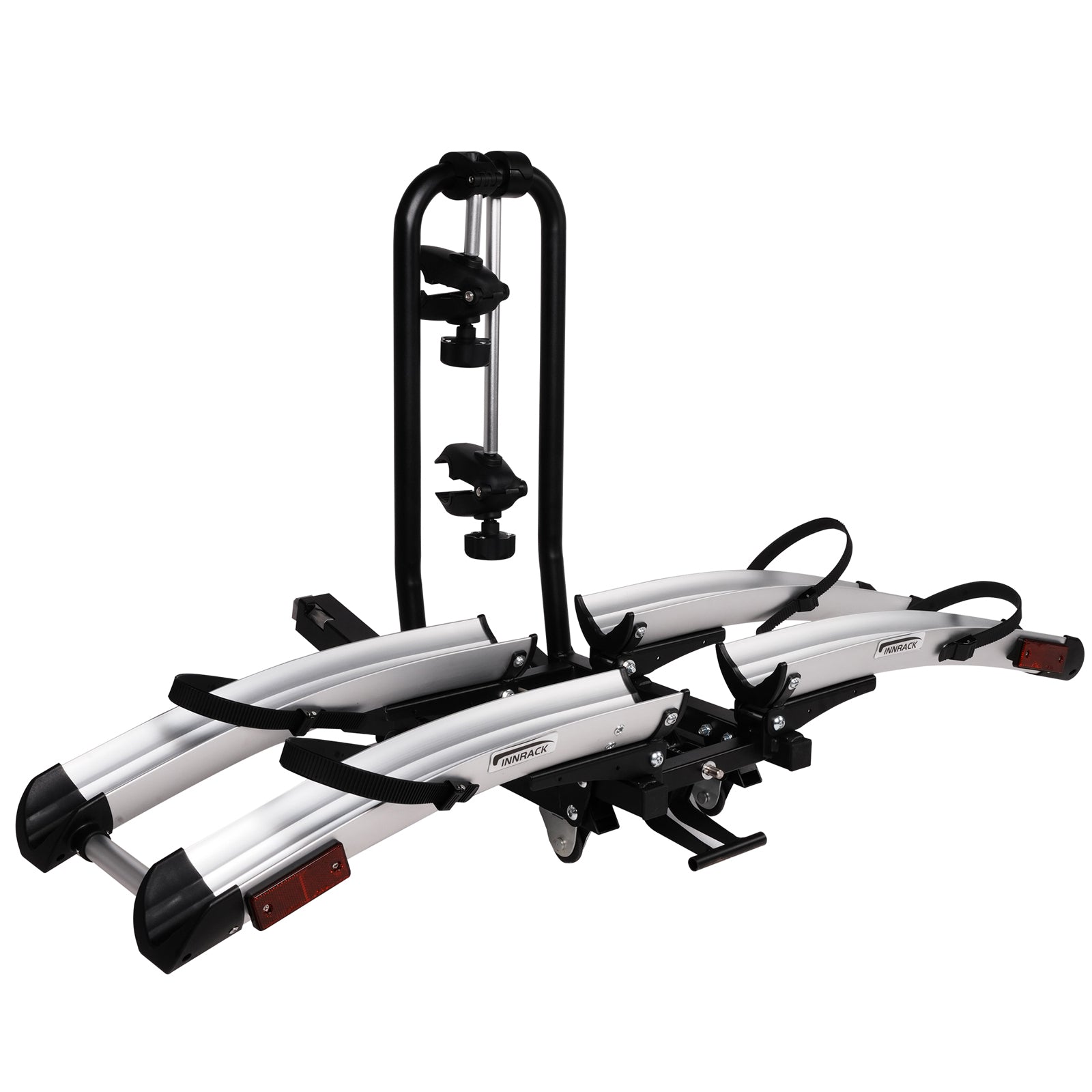 Hitch Bike Rack for 2 Bikes Foldable Platform Style Bicycle Car Racks with Wheels