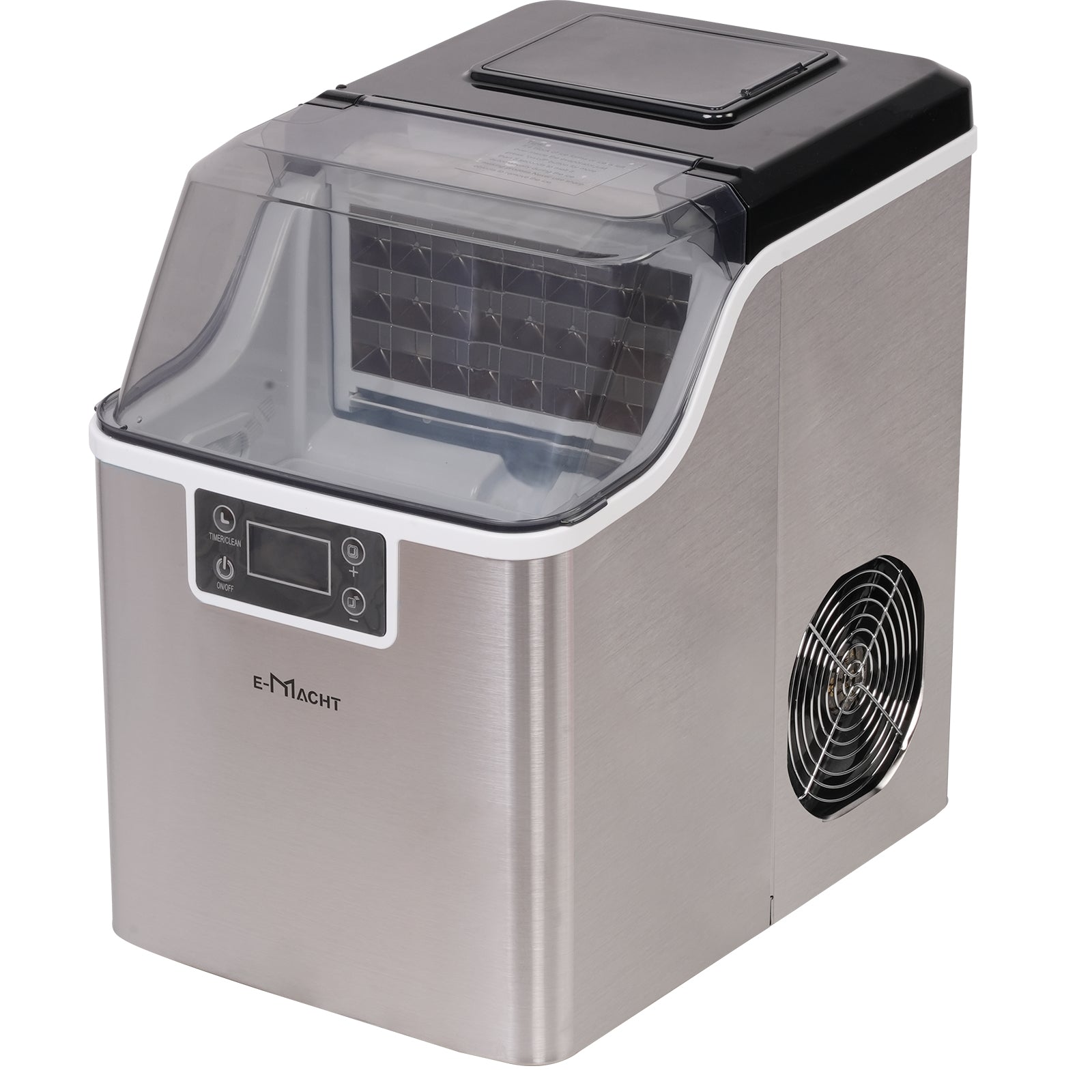 Luckyermore 48.5lbs/24H 2 in 1 Compact Water Ice Maker with Ice Scoop Basket Self-Cleaning Timer