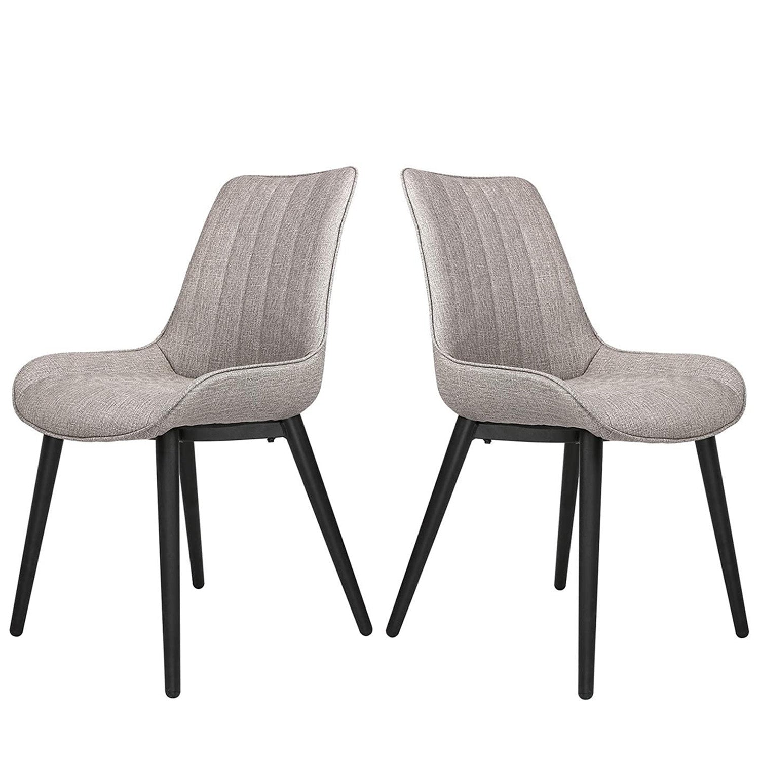 Elegant and Modern Dining Chair Set of 2, Metal Frame Comfortable and High Class Vinyl Seat, Water Repellent & Fire Retardant Suitable for Home and Restaurants, 400 lbs, Gray - Luckyermore