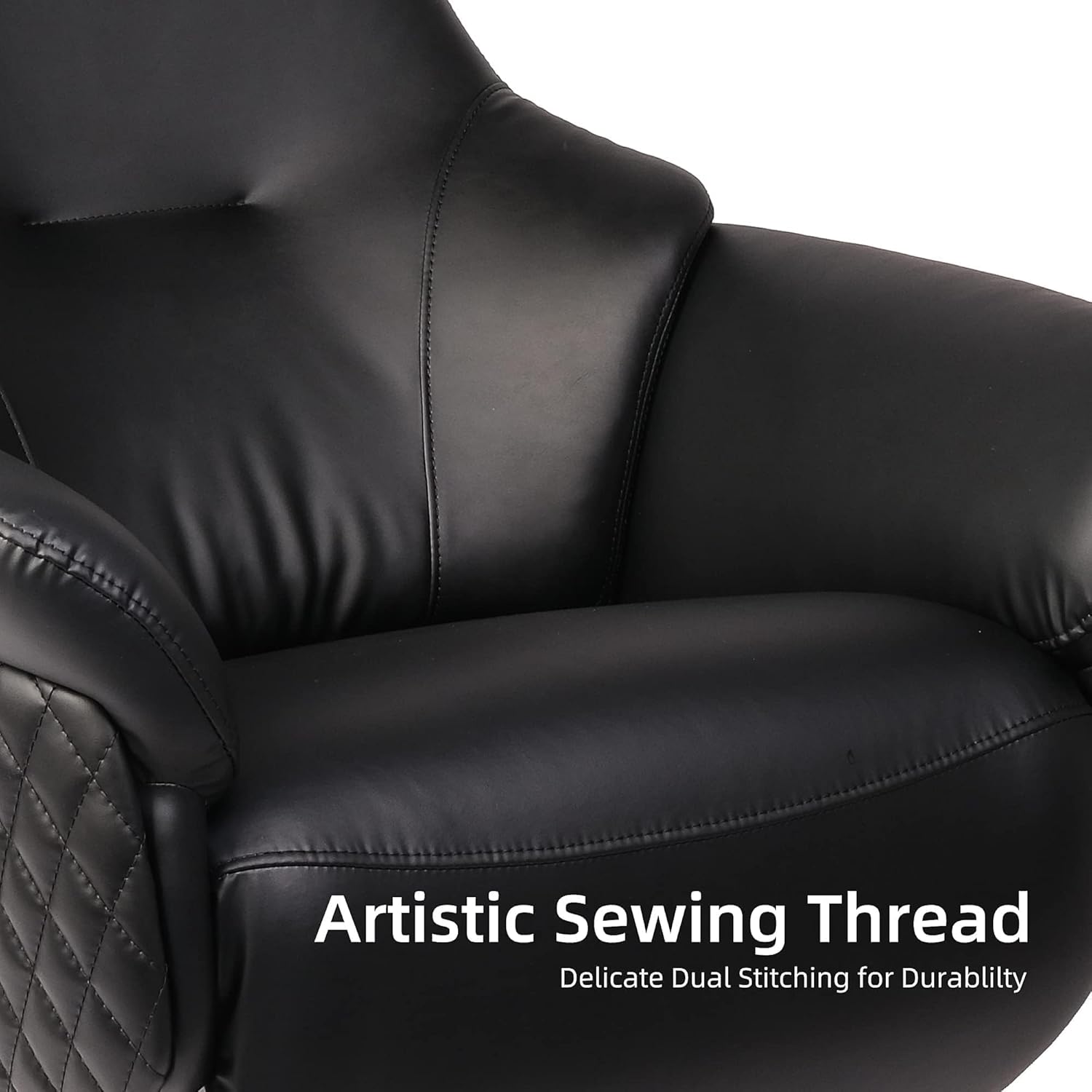 Zero Gravity Power Recliner Chair Single Sofa with Adjustable Backrest and Lift Footrest, Black - Luckyermore