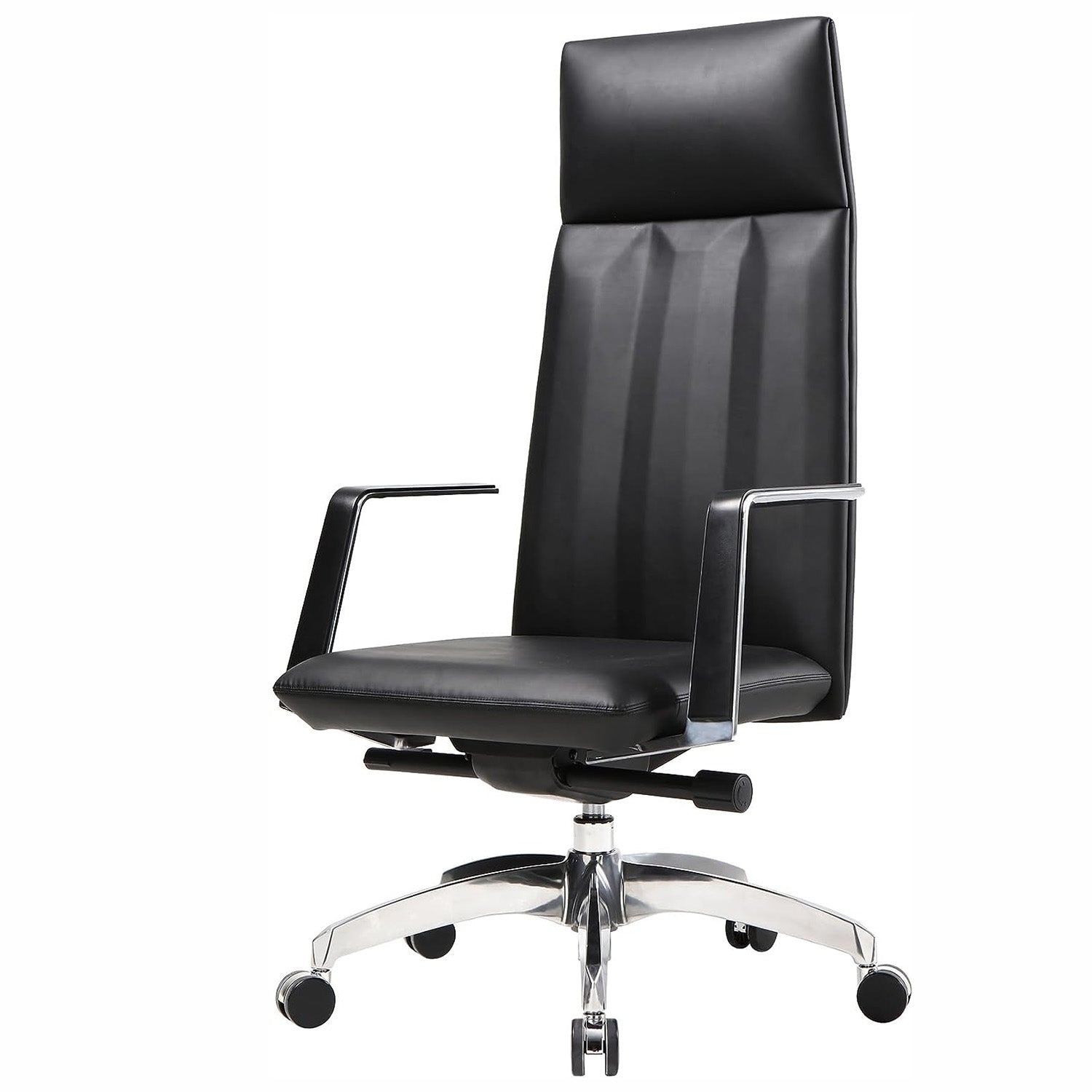 High Back Office Chair Ergonomic Leather Chairs with Headrest for Home Office, Black