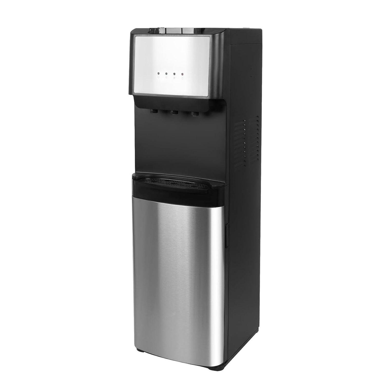 LUCKYERMORE 3-5 Gallon Bottom Loading Water Cooler Dispenser with 3-Temperature, Child Safety Lock, Black