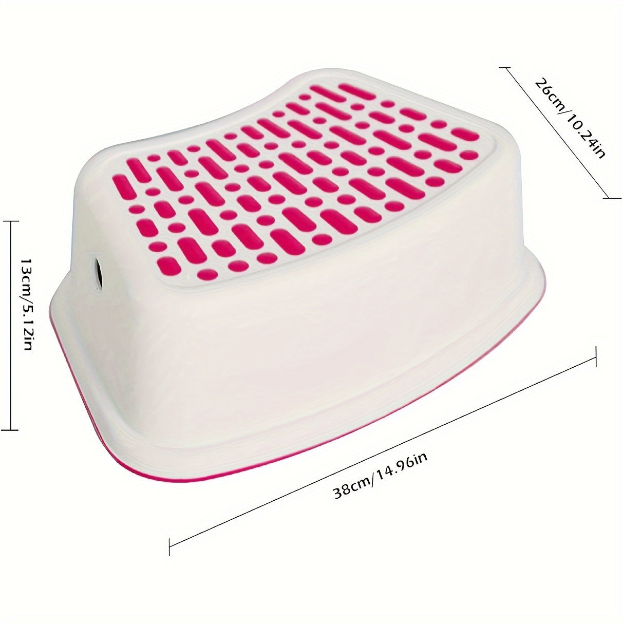 Set of 2 Step Stools, Lightweight Anti-Slip Plastic Toilet Stool for Potty Training, Red - Luckyermore